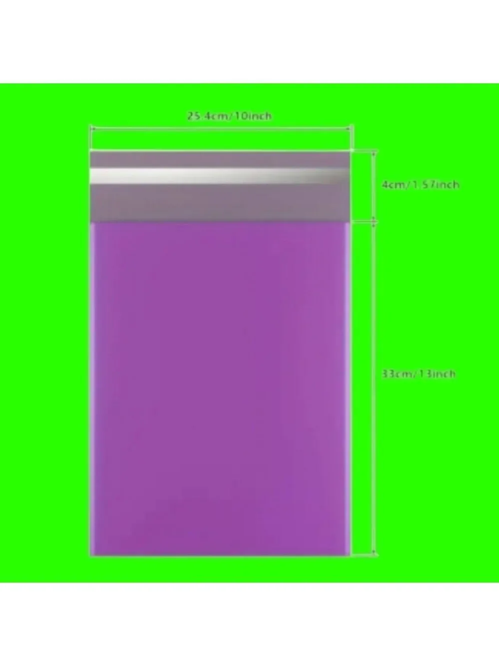 Ten 10x13 purple poly mailer